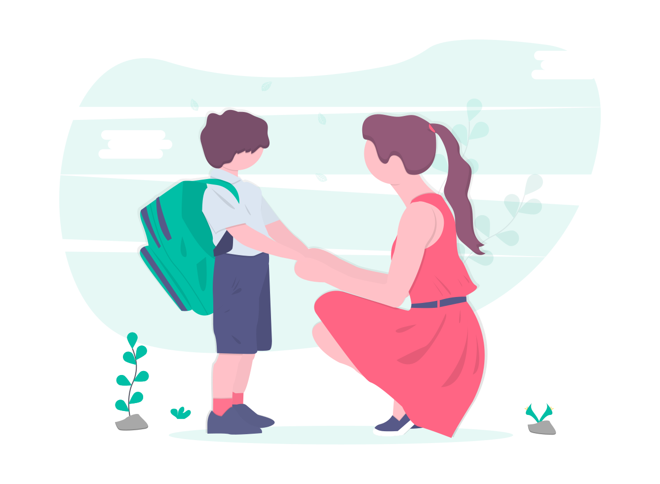 enfant partant a l'ecole